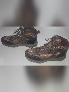 Men's Ozark Trail Bruce Waterproof Brown Camo Hiking Boots Size 11.5